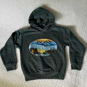 Green Yellowstone Kids Hoodie